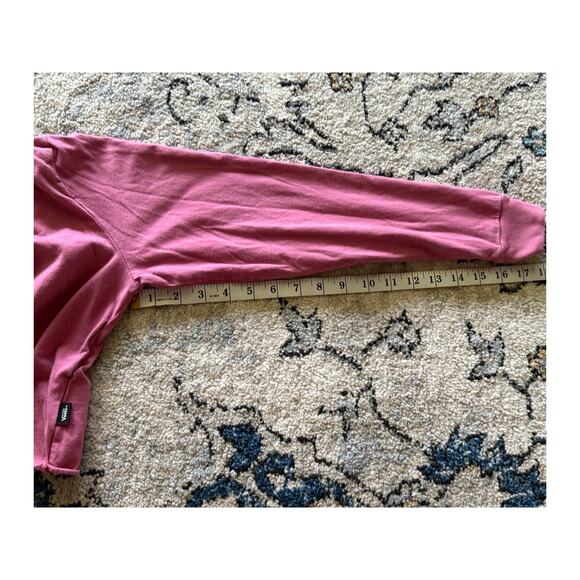 Vans Women's Pink Long Sleeve Cropped T-Shirt Size S - Picture 8 of 8